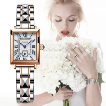 LIGE 6695 Luxury Square Women Watch Gold Edition