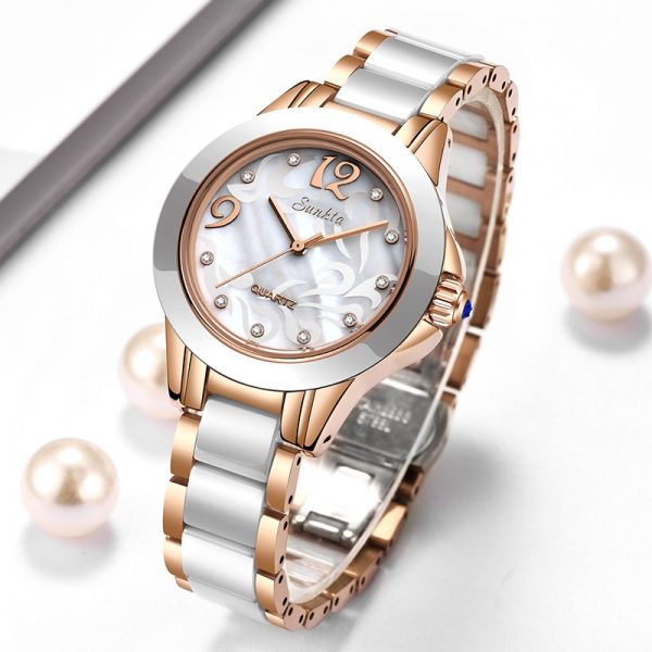 SUNKTA ST6603 Rose Gold Women Watch