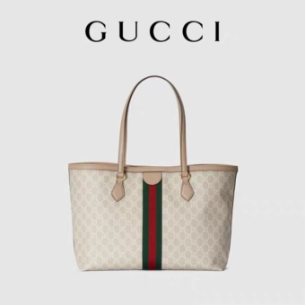 Adjustable Branded Shoulder Bag Medium Gucci Ophidia Tote White For Woman