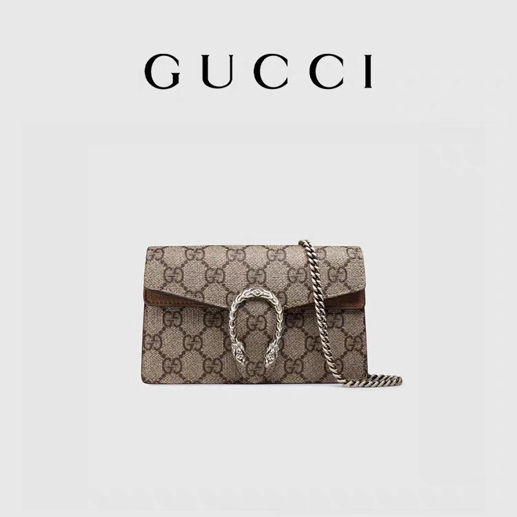 Small GUCCI Dionysus Embellished Branded Ladies Handbag Coated Canvas Suede