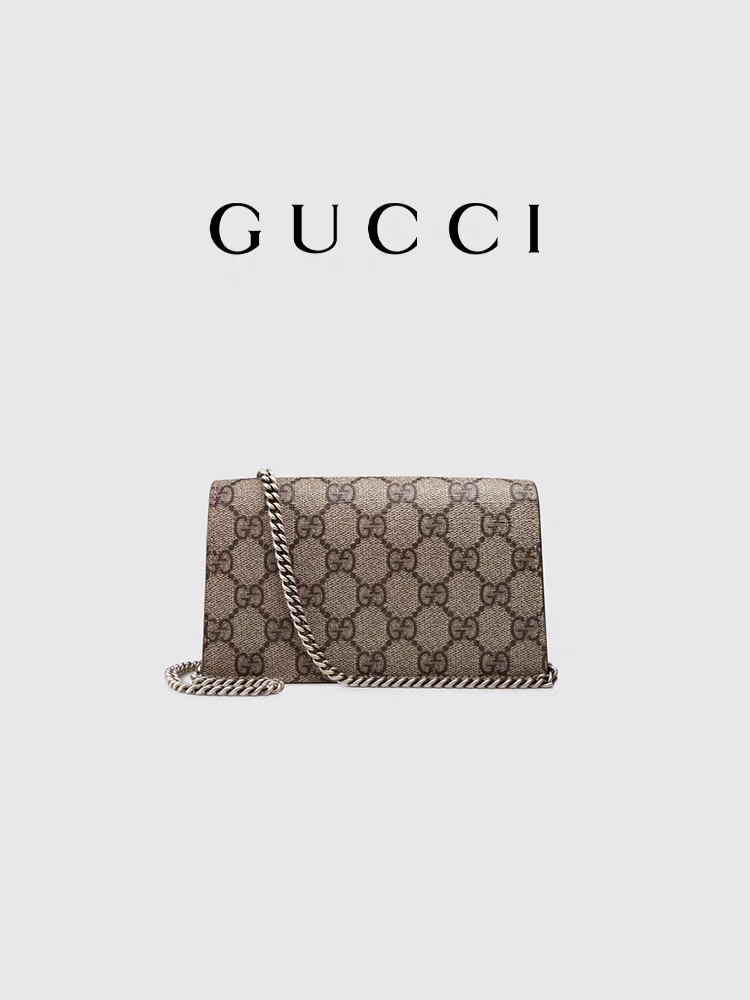 Small GUCCI Dionysus Embellished Branded Ladies Handbag Coated Canvas Suede - Luxury Bags - 3