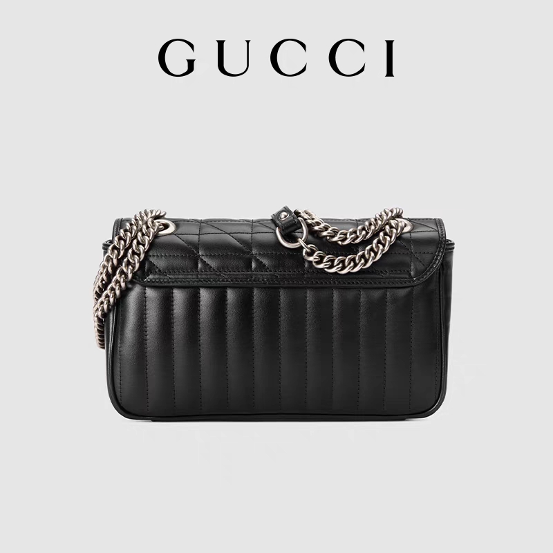 GUCCI GG Branded Messenger Bag Marmont Shoulder Bag Small Quilted Leather - Branded Messenger Bag - 5