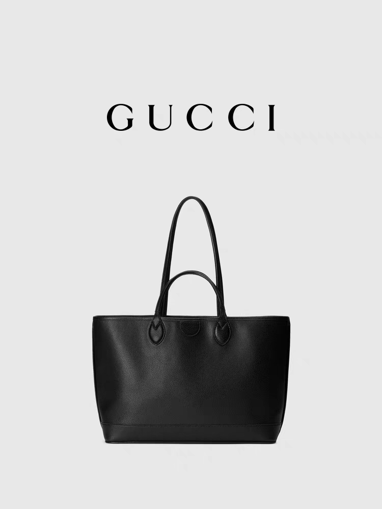 GUCCI Ophidia Branded Shoulder Bag Small Medium Grained Leather Black - Luxury Bags - 2