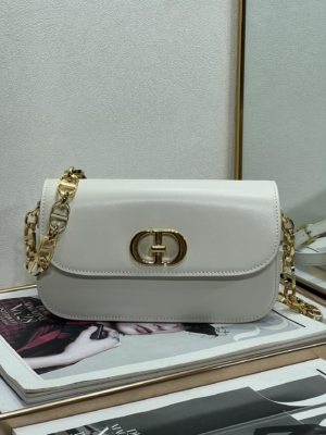 Ladies Dior Micro Montaigne 30 Bag White Leather Custom