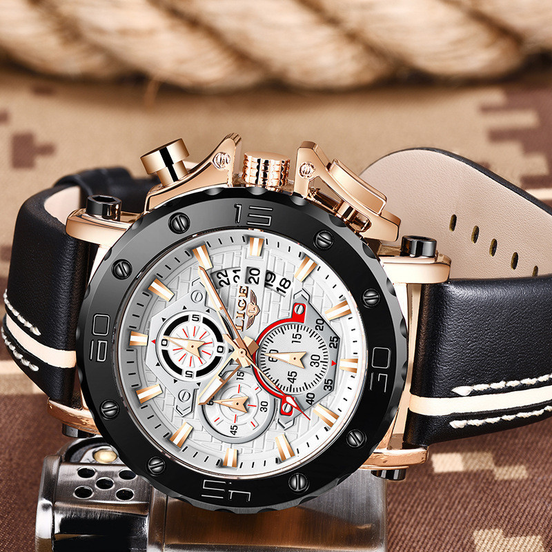 New Style LIGE/LIGE 9996 Multifunctional Waterproof High-End Fashion Classic Domineering Quartz Men's Watch - Luxury Watches - 2