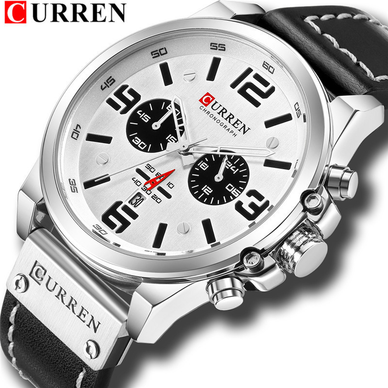 Curren/karen 8314 Men's Watch Sports Six-Hand Quartz Watch Calendar Men's Watch Waterproof Belt Watch - Luxury Watches - 7