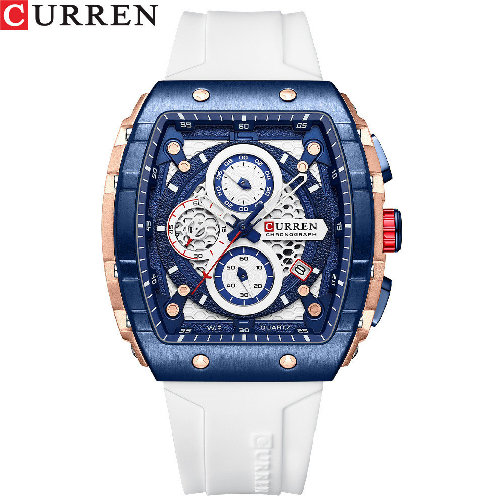 Curren CURREN 8442 Men's Waterproof Six-Hand Quartz Calendar Tape Men's Multifunctional Wrist Watch Men's Watch - Luxury Watches - 9