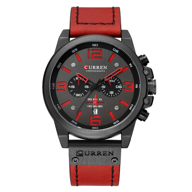 Curren/karen 8314 Men's Watch Sports Six-Hand Quartz Watch Calendar Men's Watch Waterproof Belt Watch - Luxury Watches - 8