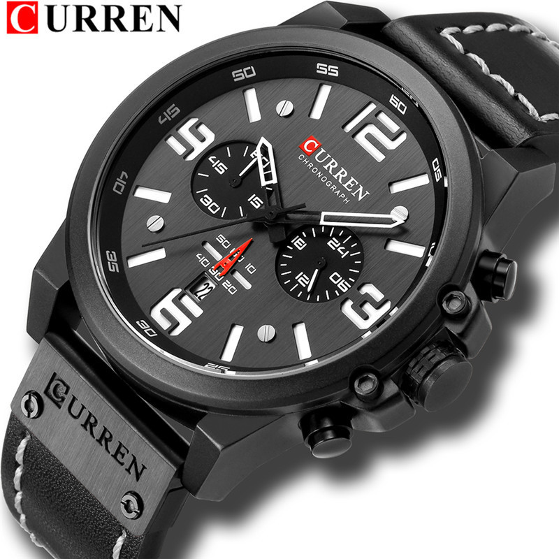 Curren/karen 8314 Men's Watch Sports Six-Hand Quartz Watch Calendar Men's Watch Waterproof Belt Watch - Luxury Watches - 9