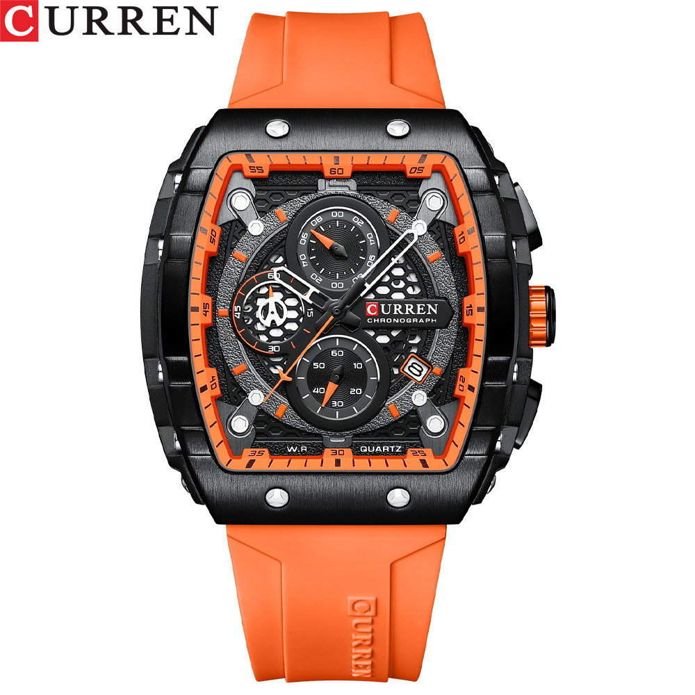 Curren CURREN 8442 Men's Waterproof Six-Hand Quartz Calendar Tape Men's Multifunctional Wrist Watch Men's Watch - Luxury Watches - 3