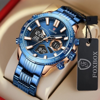 Foxbox Men's Casual Quartz Watch Multifunctional Waterproof Luminous Watch Wrist Watch