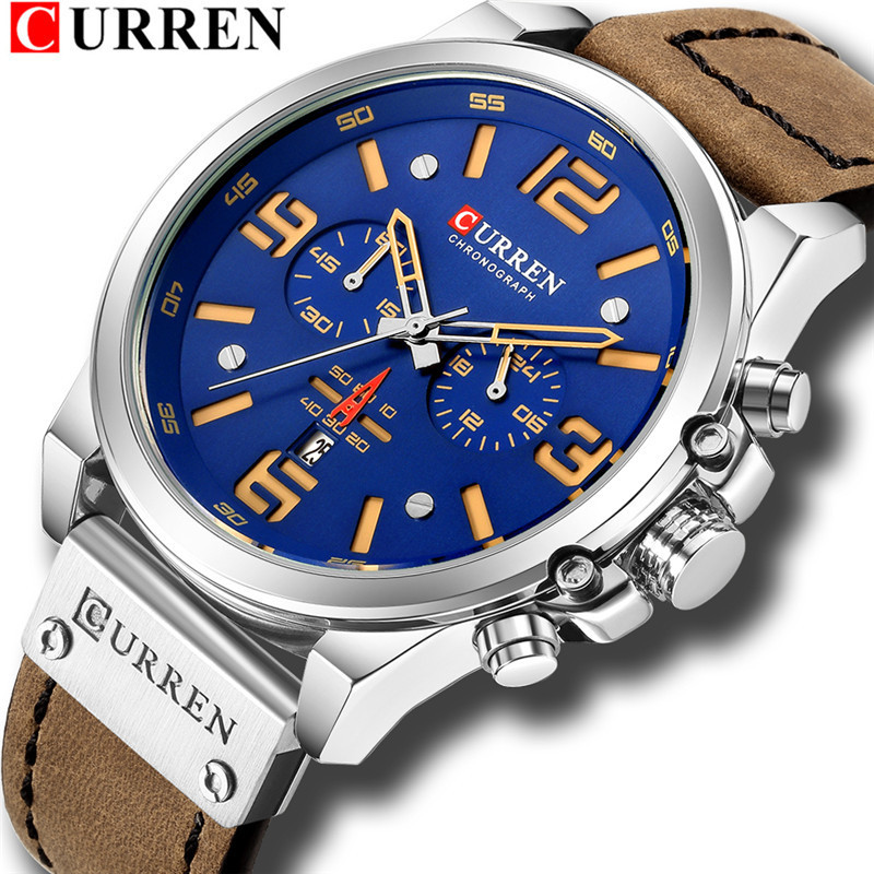 Curren/karen 8314 Men's Watch Sports Six-Hand Quartz Watch Calendar Men's Watch Waterproof Belt Watch - Luxury Watches - 1