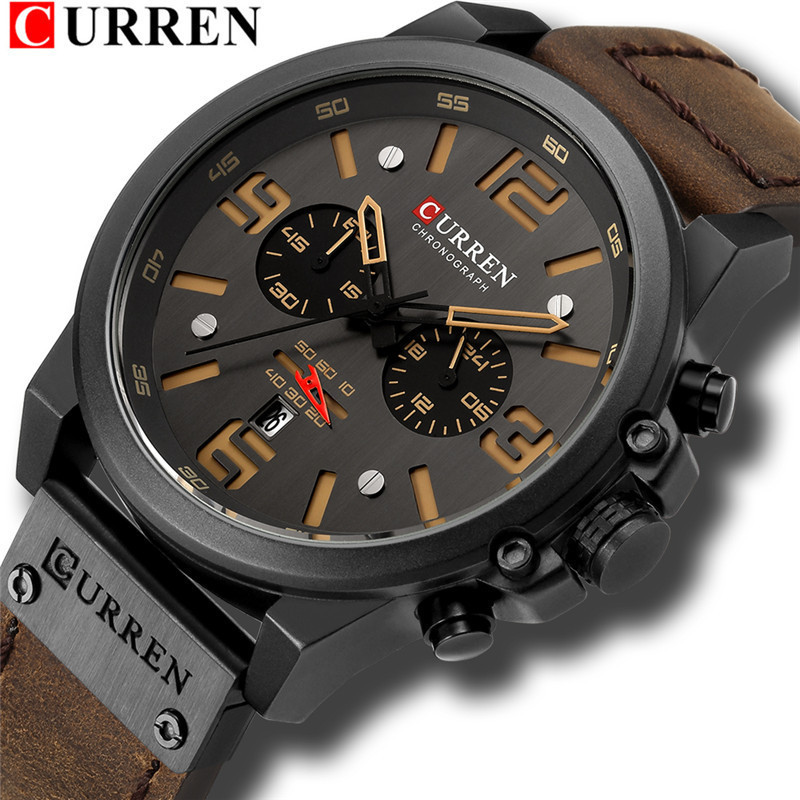 Curren/karen 8314 Men's Watch Sports Six-Hand Quartz Watch Calendar Men's Watch Waterproof Belt Watch - Luxury Watches - 2