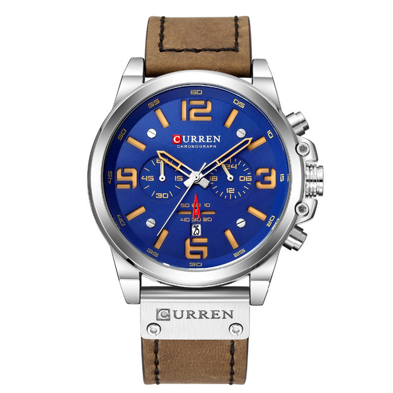 Curren/karen 8314 Men's Watch Sports Six-Hand Quartz Watch Calendar Men's Watch Waterproof Belt Watch - Luxury Watches - 4