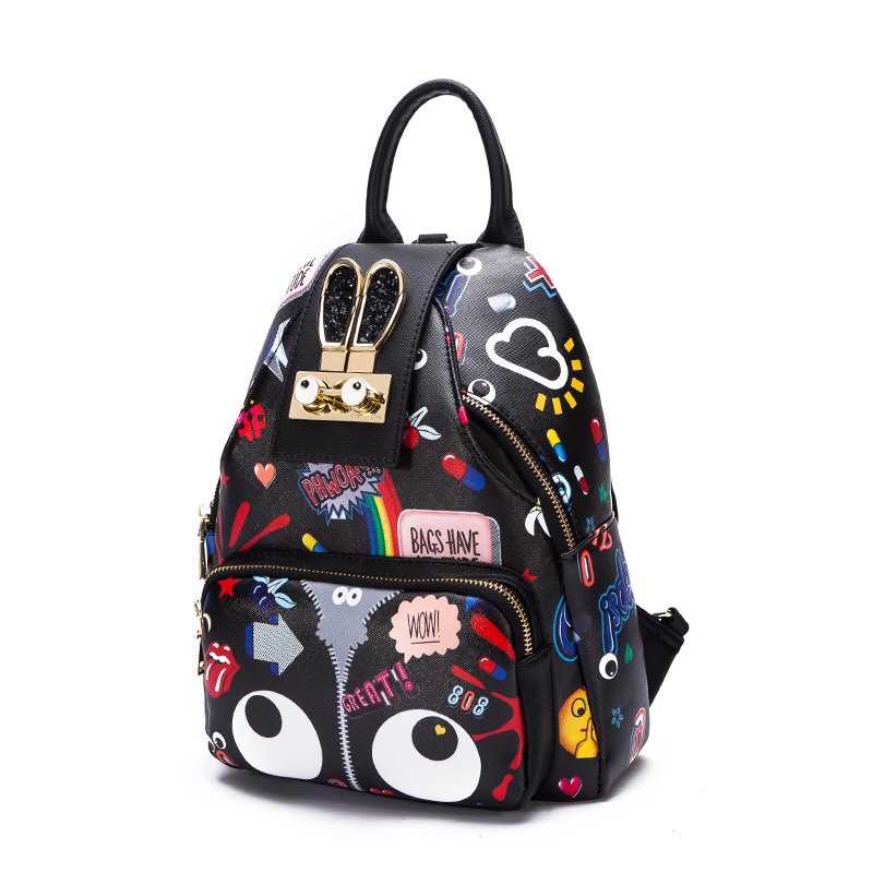 EYE THEME Fashion Backpack Mini Backpack for Women Teenage Girls Purses Backpack - Designer Brand Backpack - 2