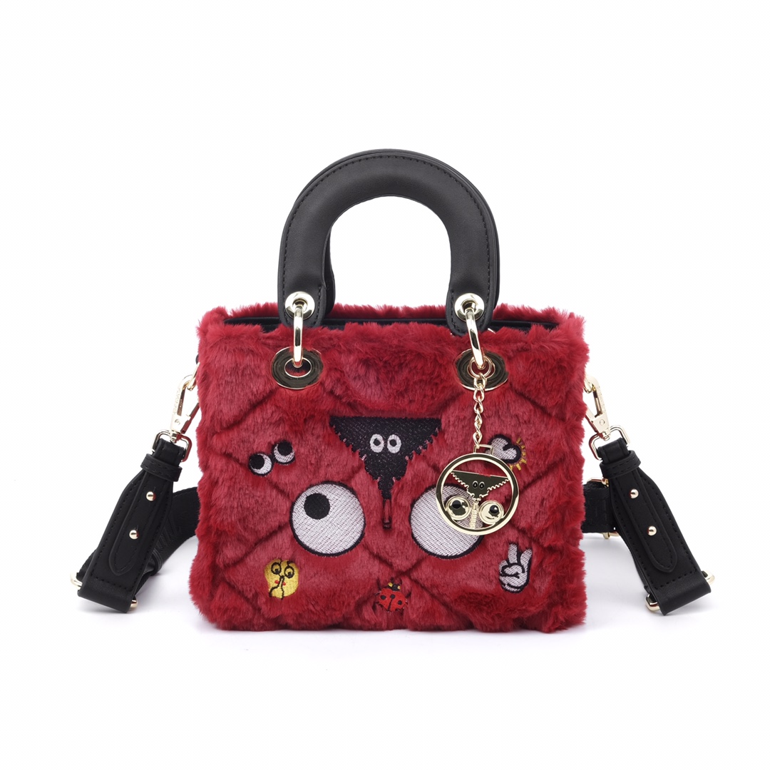 EYE THEME Small  Satchel Crossbody Bag Purse-red - Mini Bag - 1