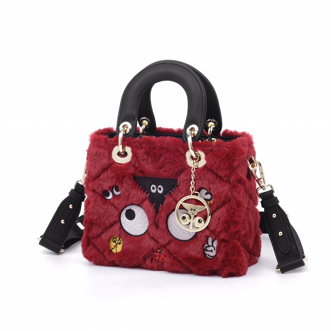 EYE THEME Small  Satchel Crossbody Bag Purse-red - Mini Bag - 2