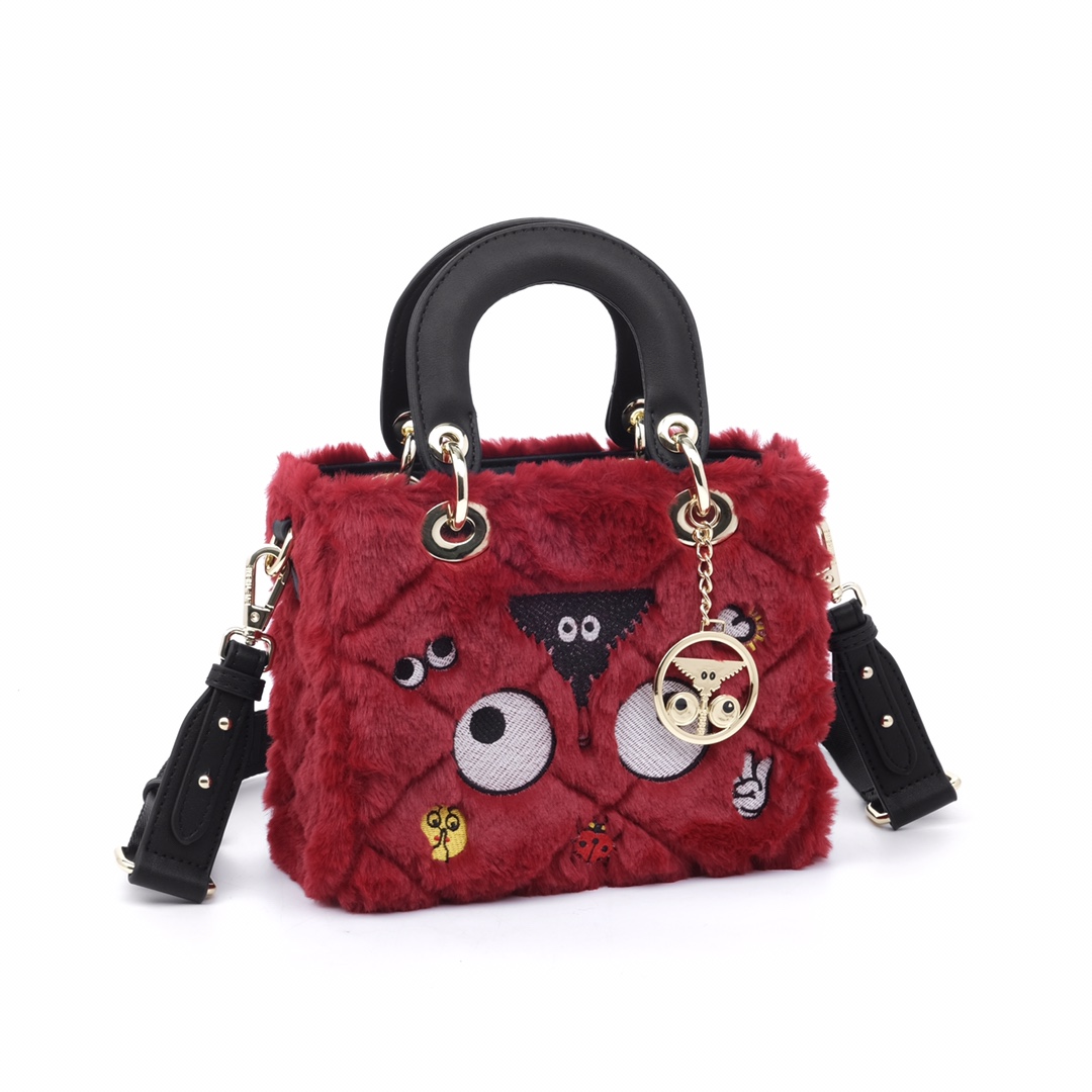 EYE THEME Small  Satchel Crossbody Bag Purse-red - Mini Bag - 3