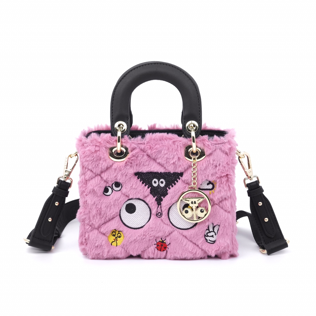 EYE THEME Small  Satchel Crossbody Bag Purse-pink - Mini Bag - 2