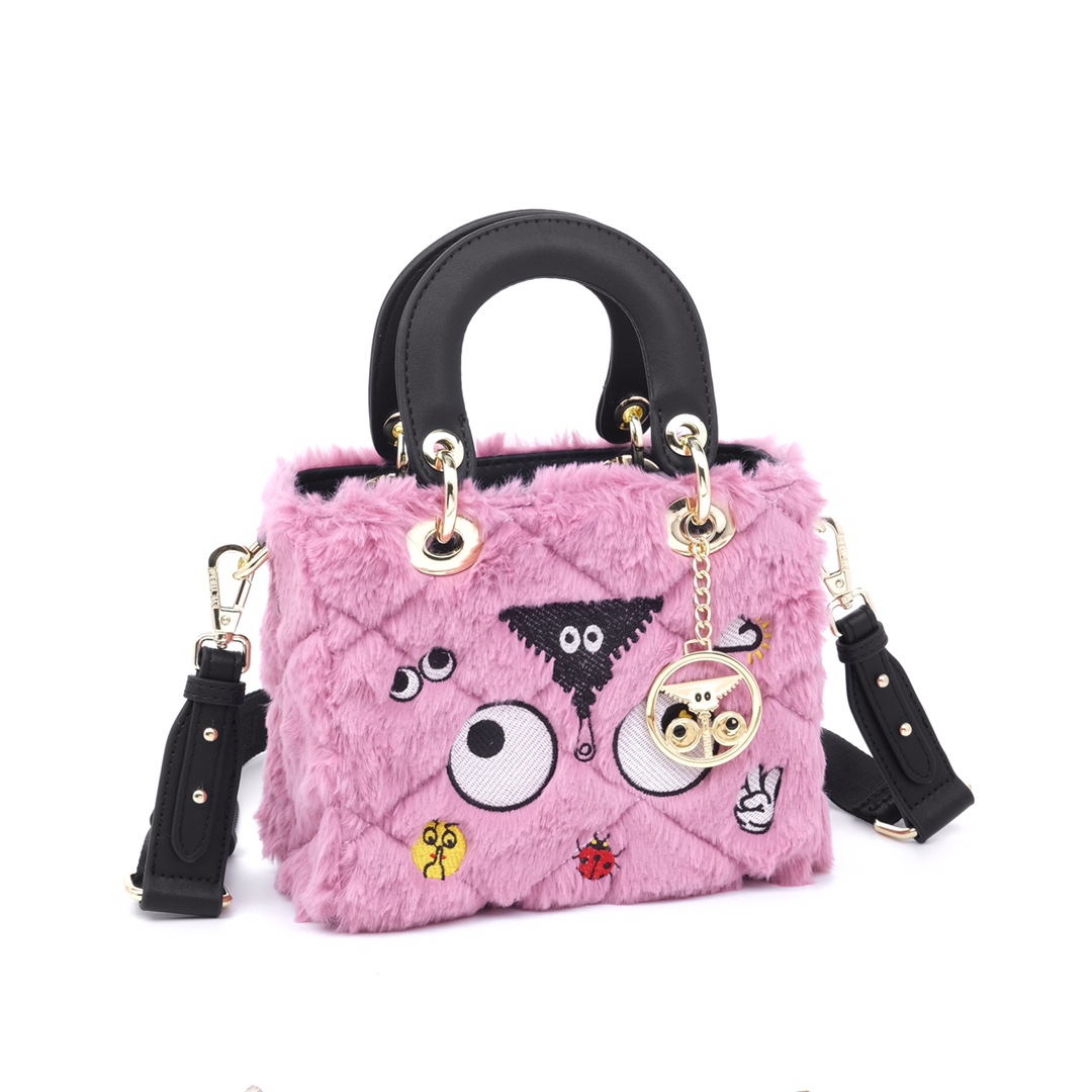 EYE THEME Small  Satchel Crossbody Bag Purse-pink - Mini Bag - 4