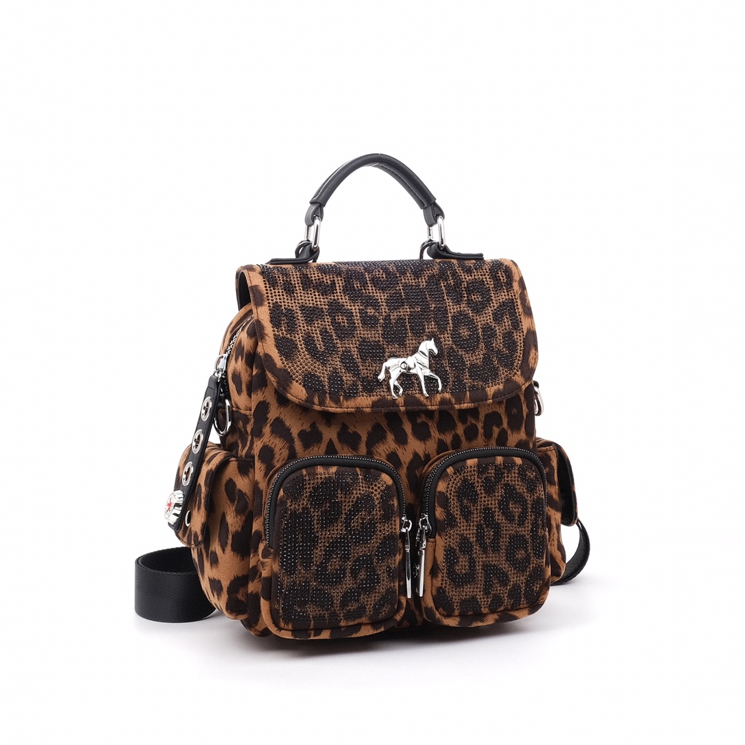 EYE THEME Leopard print  mini Backpack pack bag for girls women and Adult - Shoulder Bag - 3