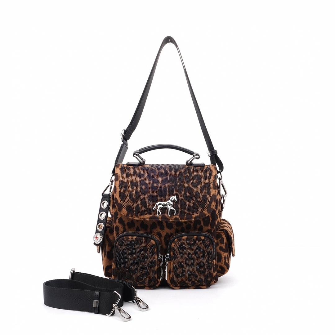 EYE THEME Leopard print  mini Backpack pack bag for girls women and Adult - Shoulder Bag - 9